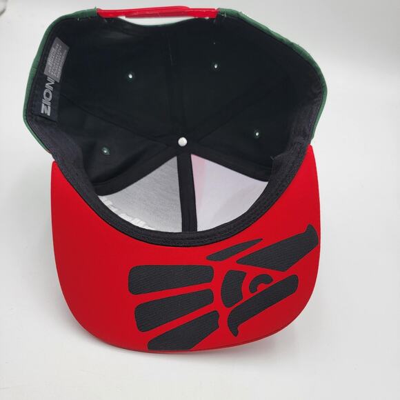 Hecho En Mexico Hat Cap Snap Back Green Red Eagle Flag Embroidered Mens Zion - Picture 7 of 8